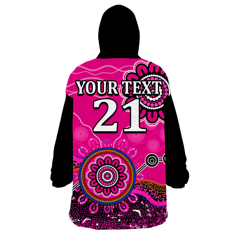 (Custom Personalised) Sydney Sixers Wearable Blanket Hoodie Cricket Indigenous Aboriginal - Vibe Hoodie Shop