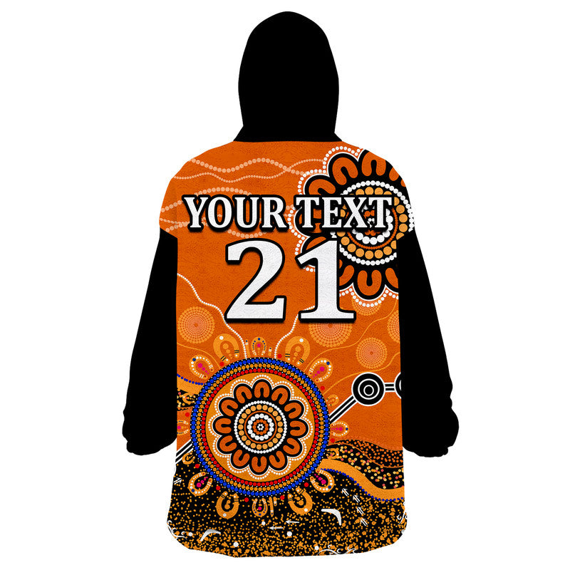 (Custom Personalised) Perth Scorchers Wearable Blanket Hoodie Cricket Indigenous Aboriginal - Vibe Hoodie Shop