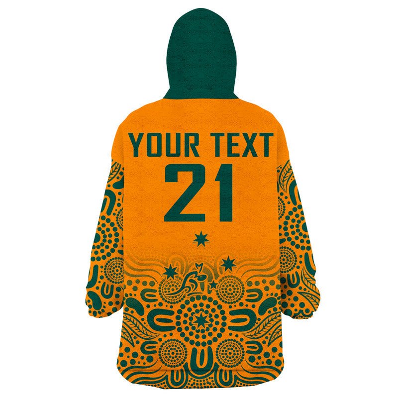 (Custom Personalised) Australia Rugby Wallabies Kangraroos Wearable Blanket Hoodie - Vibe Hoodie Shop