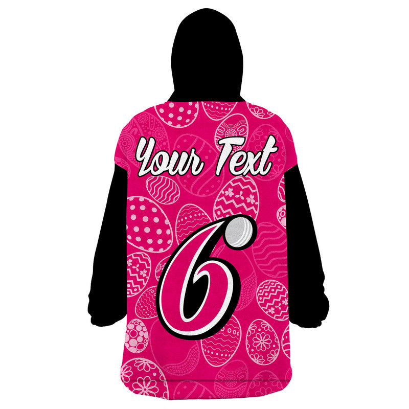 (Custom Personalised) Sydney Sixers Cricket Happy Easter Day Wearable Blanket Hoodie Simple Style - Vibe Hoodie Shop