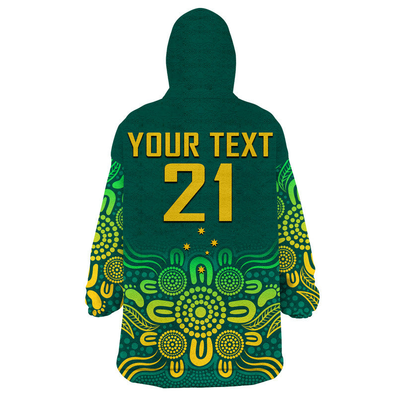 (Custom Personalised) Australia Rugby Wallabies Wearable Blanket Hoodie - Vibe Hoodie Shop