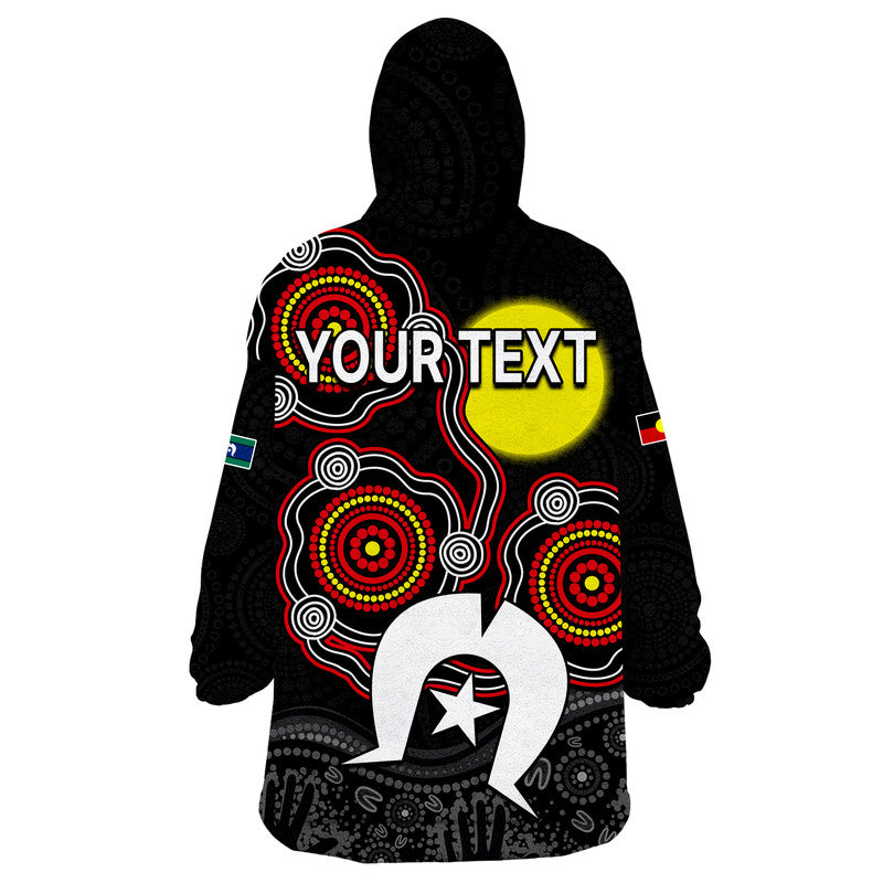 (Custom Personalised) NAIDOC Wearable Blanket Hoodie Aboriginal and Torres Strait Islander - Vibe Hoodie Shop