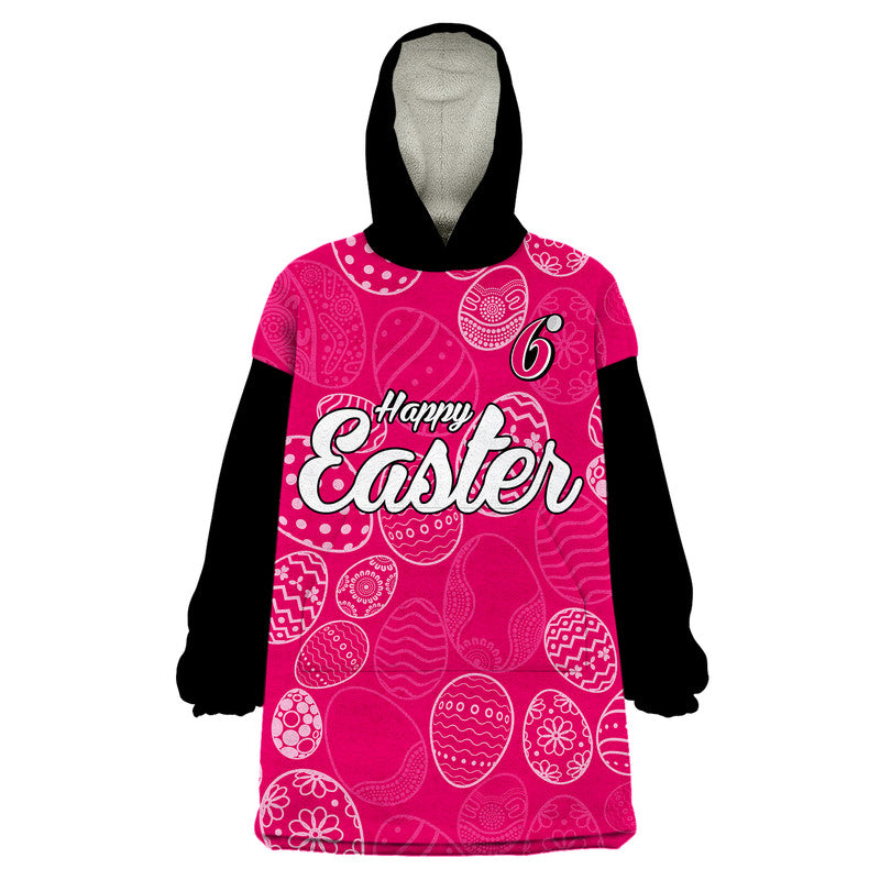 (Custom Personalised) Sydney Sixers Cricket Happy Easter Day Wearable Blanket Hoodie Simple Style - Vibe Hoodie Shop