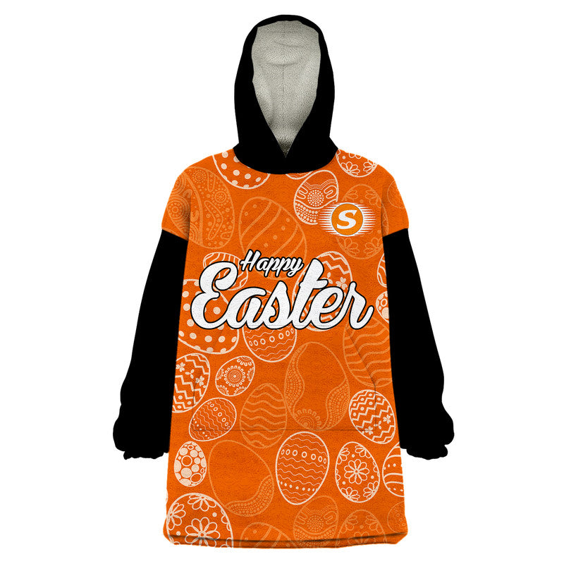 (Custom Personalised) Perth Scorchers Cricket Happy Easter Day Wearable Blanket Hoodie Simple Style - Vibe Hoodie Shop