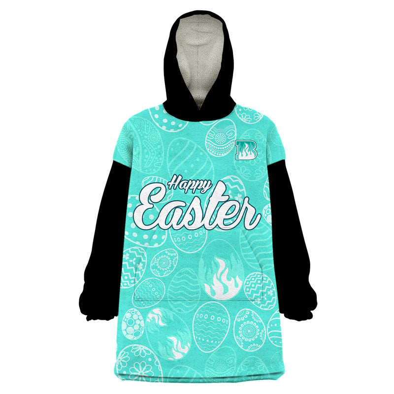 Brisbane Heat Cricket Happy Easter Day Wearable Blanket Hoodie Simple Style - Vibe Hoodie Shop
