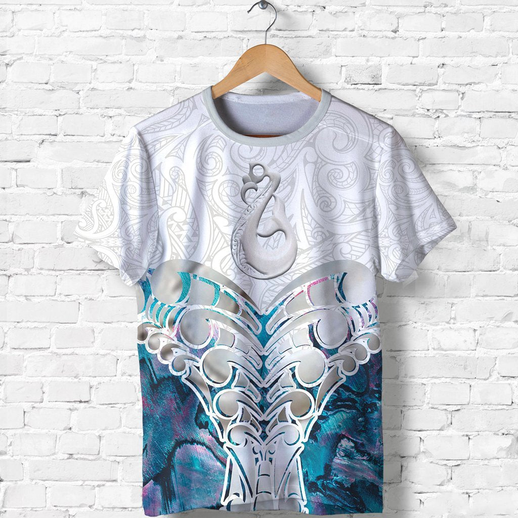 New Zealand Shirt, Whale Tail Paua Shell Manaia T shirt - Vibe Hoodie Shop