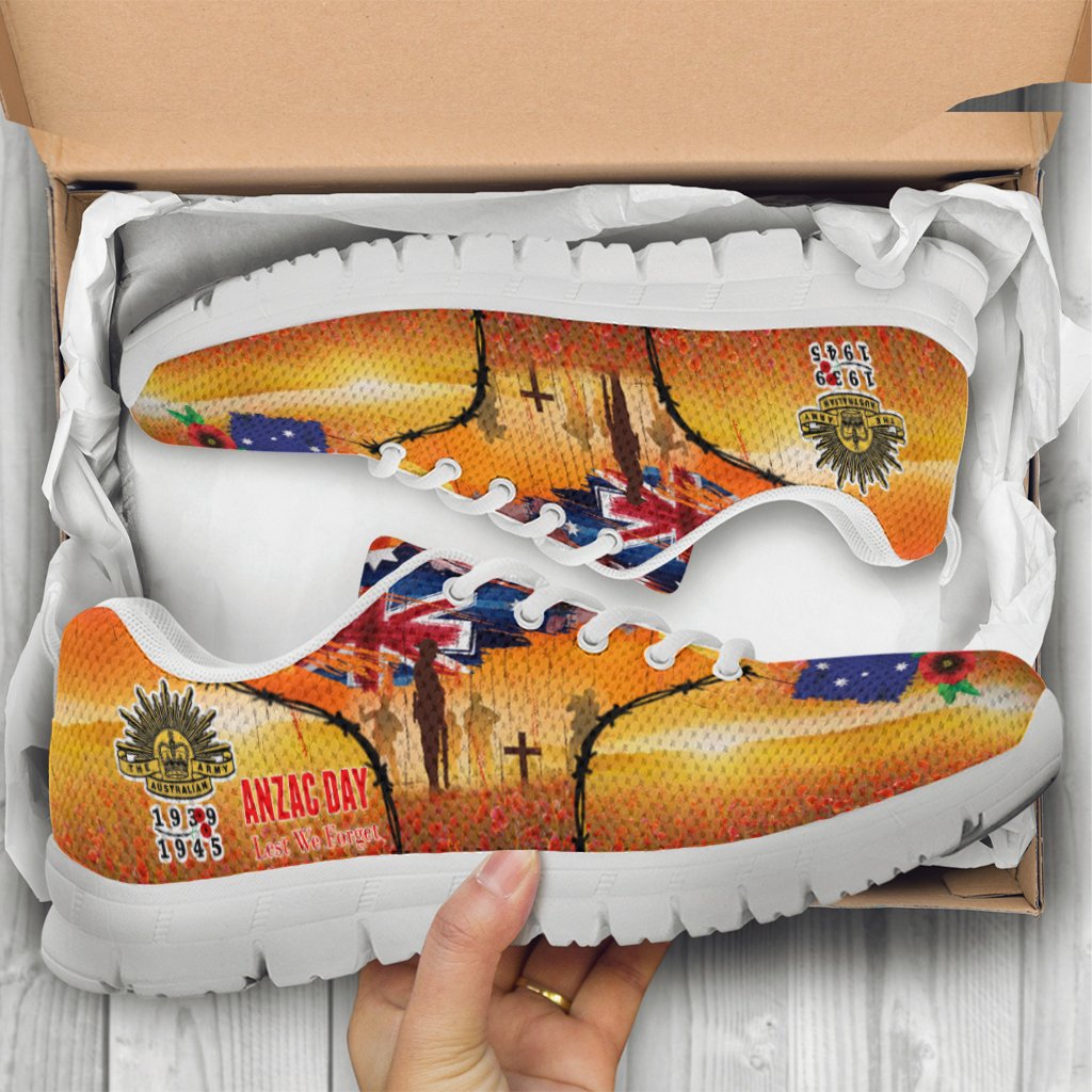 Australia ANZAC Day 2021 Sneakers - ANZAC Day Commemoration 1939 - 1945 - Vibe Hoodie Shop