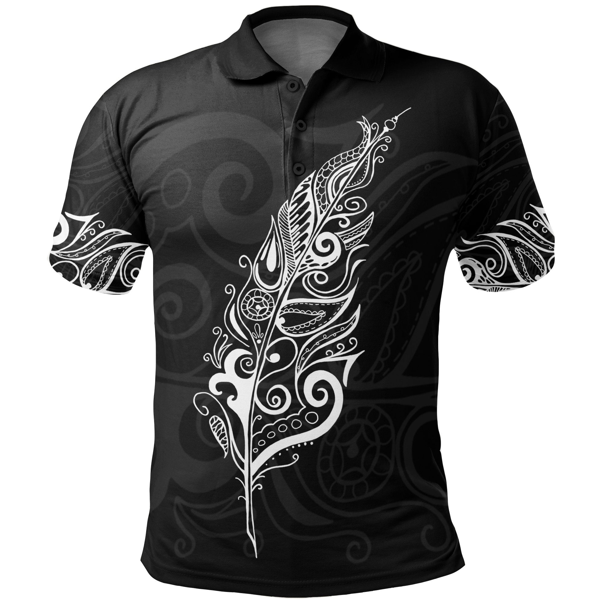 New Zealand Polo Shirt, Light Silver Fern Golf Shirts - White - Vibe Hoodie Shop