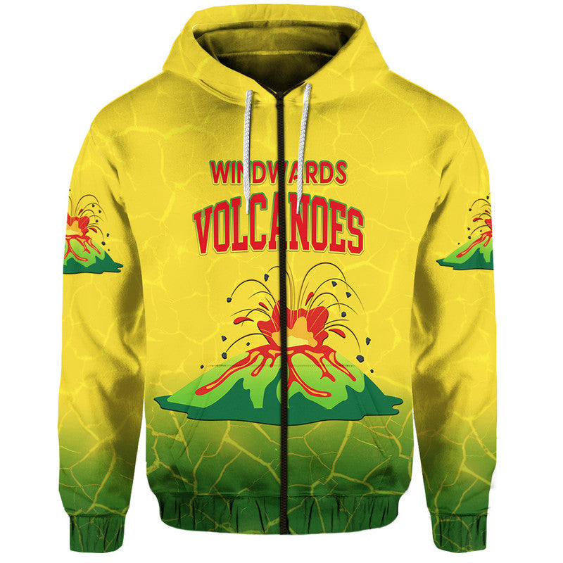(Custom Personalised) Windwards Cricket Volcanoes Zip Up And Pullover Hoodie Simple Style LT8 - Vibe Hoodie Shop