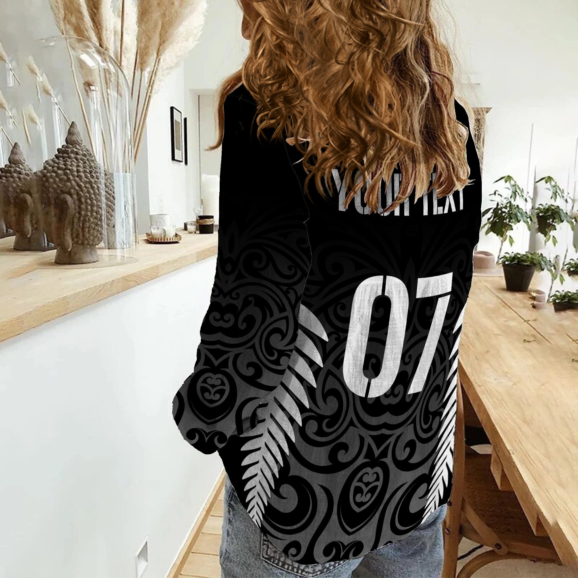 Personalised New Zealand Rugby Women Casual Shirt All Black Champion - Vibe Hoodie Shop