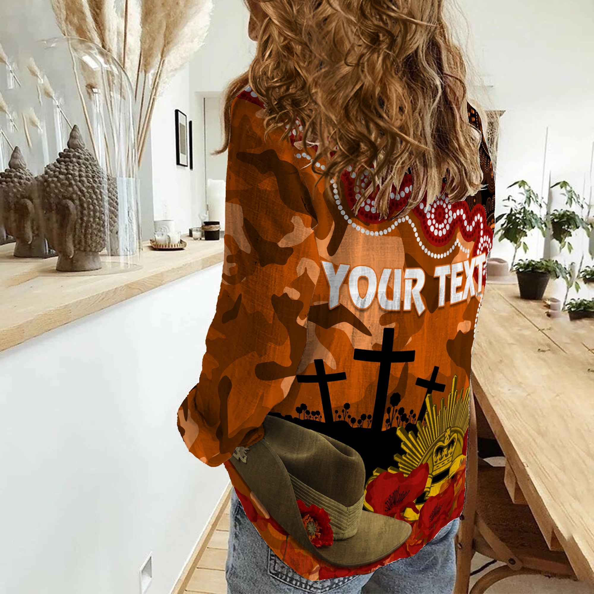 The Giants Football ANZAC 2023 Women Casual Shirt Aboriginal Mix Slouch Hat - Vibe Hoodie Shop