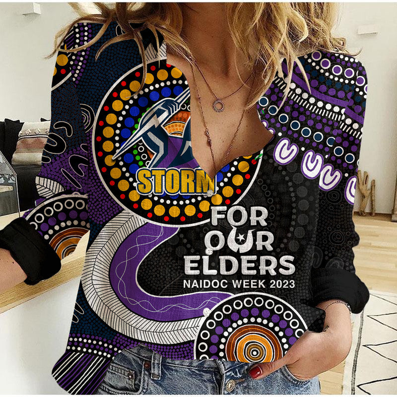 Storm Rugby Casual Shirt NAIDOC 2023 Aboriginal - Vibe Hoodie Shop