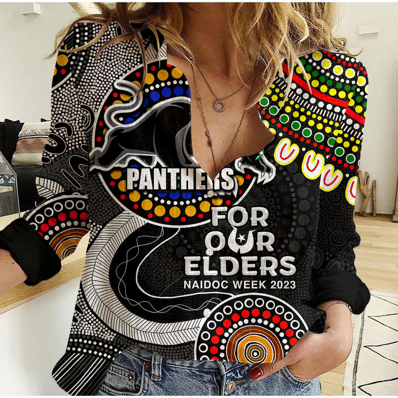 Panthers Rugby Casual Shirt NAIDOC 2023 Aboriginal - Vibe Hoodie Shop