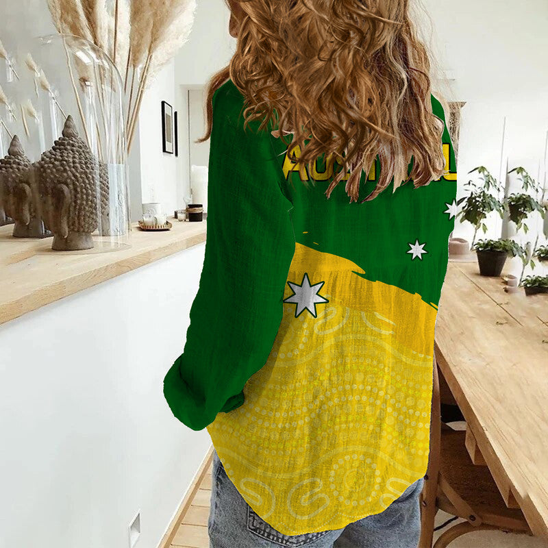 Australia Soccer Women Casual Shirt World Cup Football Matildas Female Socceroos - Vibe Hoodie Shop