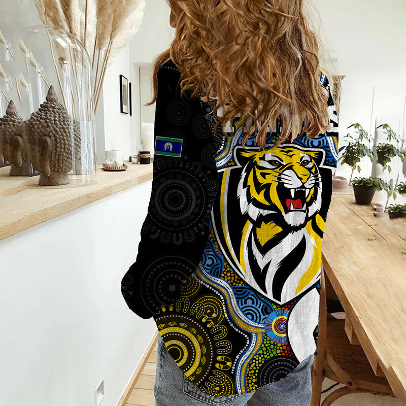 Richmond Tigers Football NAIDOC Week Women Casual Shirt Indigenous - Vibe Hoodie Shop