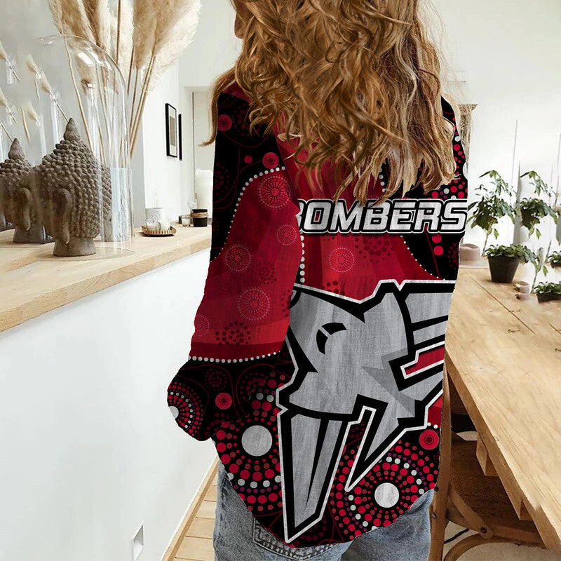 Essendon Football Aboriginal Bombers Women Casual Shirt - Vibe Hoodie Shop