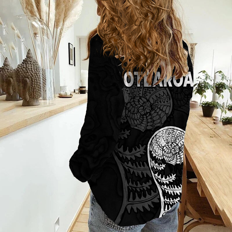 Aotearoa Silver Fern Women Casual Shirt - Vibe Hoodie Shop