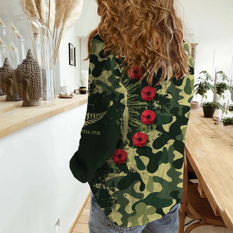 Australia ANZAC Mix Camouflage Women Casual Shirt - Vibe Hoodie Shop