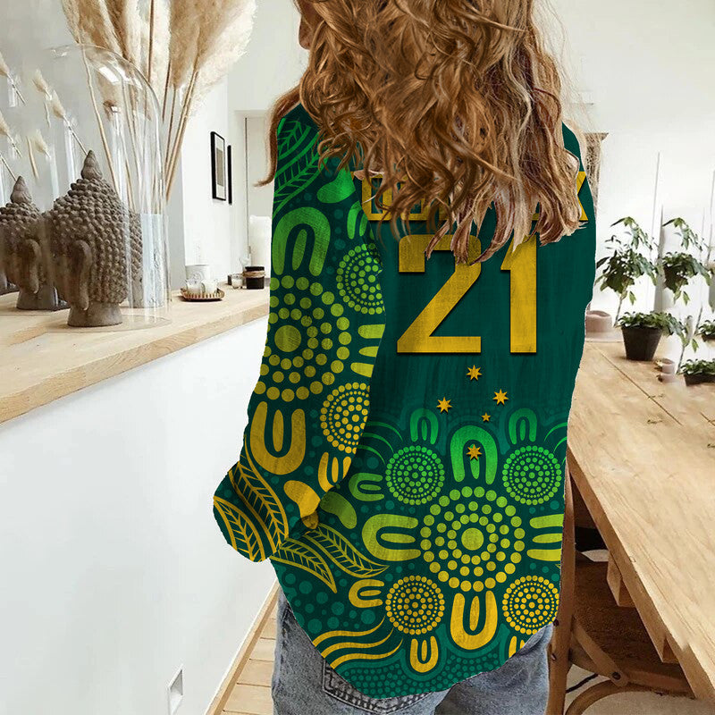 (Custom Personalised) Australia Rugby Wallabies Women Casual Shirt - Vibe Hoodie Shop