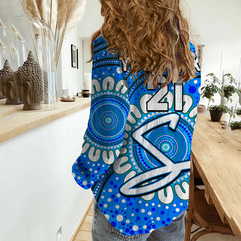 (Custom Personalised) Adelaide Strikers Cricket Women Casual Shirt Aboriginal - Vibe Hoodie Shop