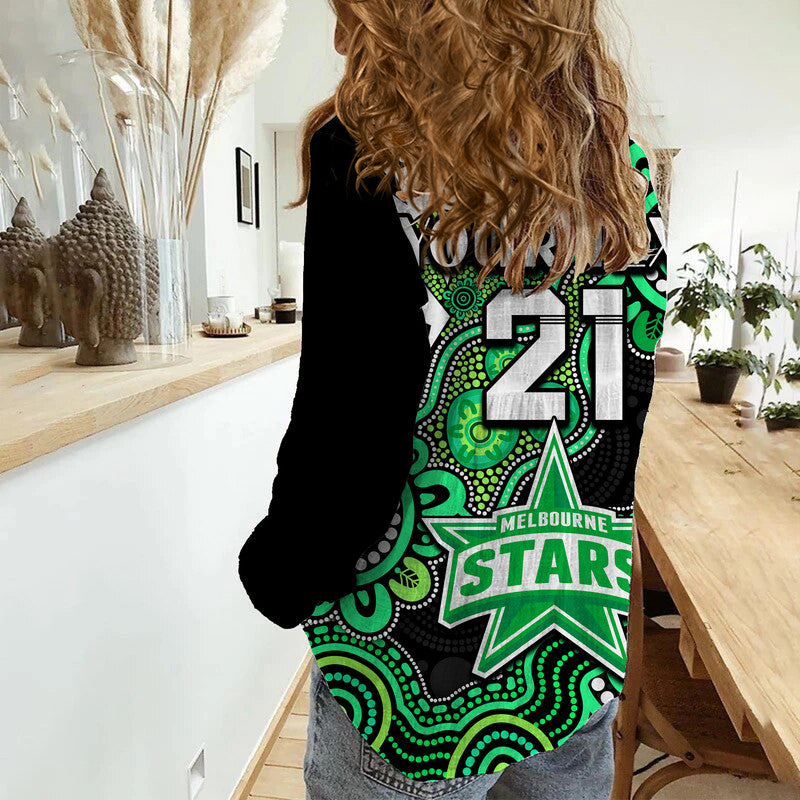 (Custom Personalised) Melbourne Stars Cricket Women Casual Shirt NAIDOC Torres Strait For Our Elders - Vibe Hoodie Shop