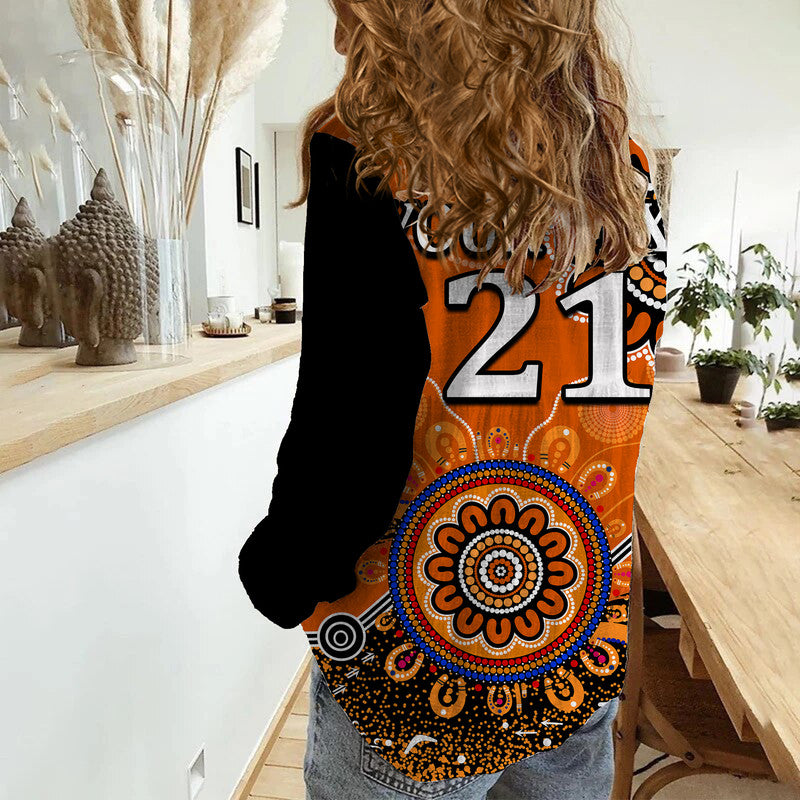 (Custom Personalised) Perth Scorchers Women Casual Shirt Cricket Indigenous Aboriginal - Vibe Hoodie Shop