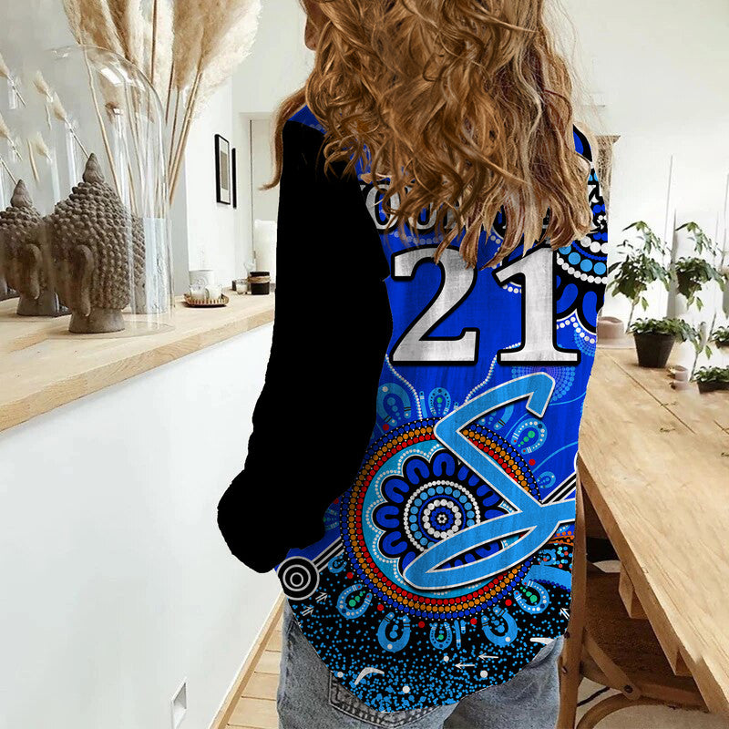 (Custom Personalised) Adelaide Strikers Women Casual Shirt Cricket Indigenous Aboriginal - Vibe Hoodie Shop