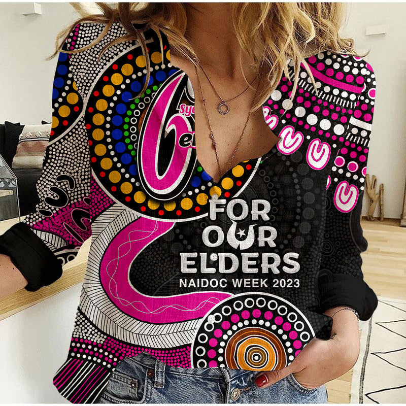 Sydney Sixers Cricket Casual Shirt NAIDOC 2023 Aboriginal - Vibe Hoodie Shop