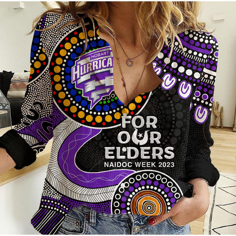 Hobart Hurricanes Cricket Casual Shirt NAIDOC 2023 Aboriginal - Vibe Hoodie Shop