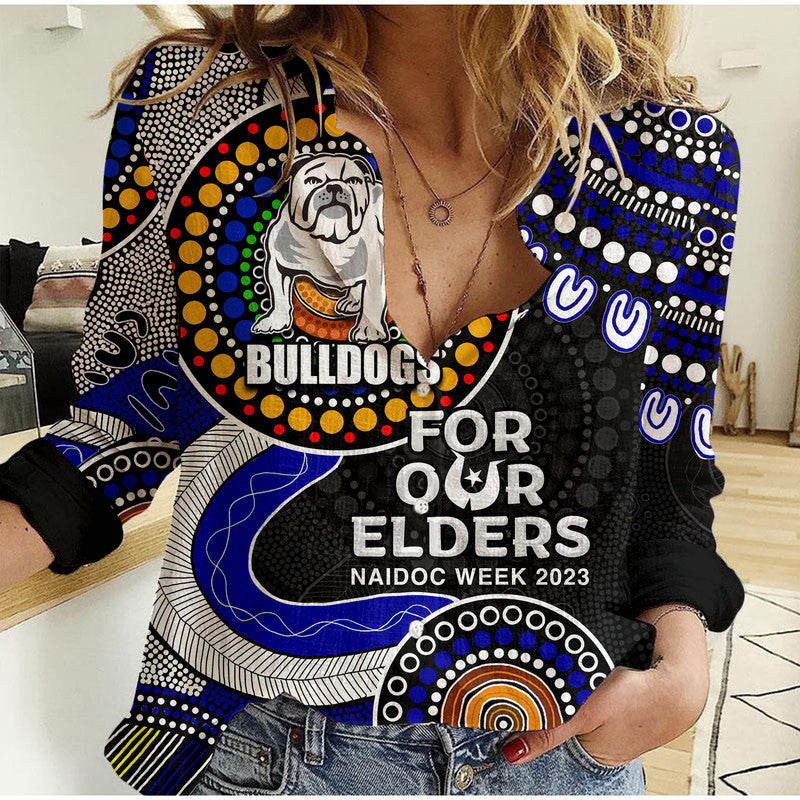 Bulldogs Rugby Casual Shirt NAIDOC 2023 Aboriginal - Vibe Hoodie Shop