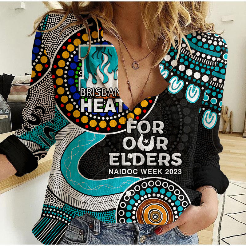 Brisbane Heat Cricket Casual Shirt NAIDOC 2023 Aboriginal - Vibe Hoodie Shop