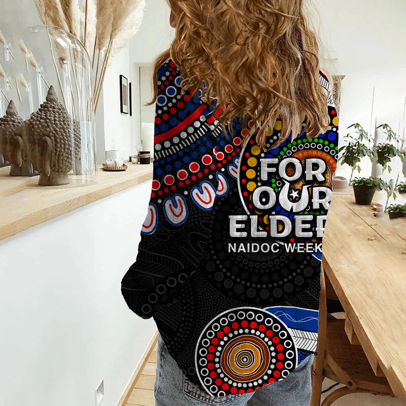 Knights Rugby Casual Shirt NAIDOC 2023 Aboriginal - Vibe Hoodie Shop