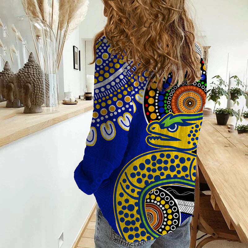 Eels NRL Aboriginal Casual Shirt - Vibe Hoodie Shop