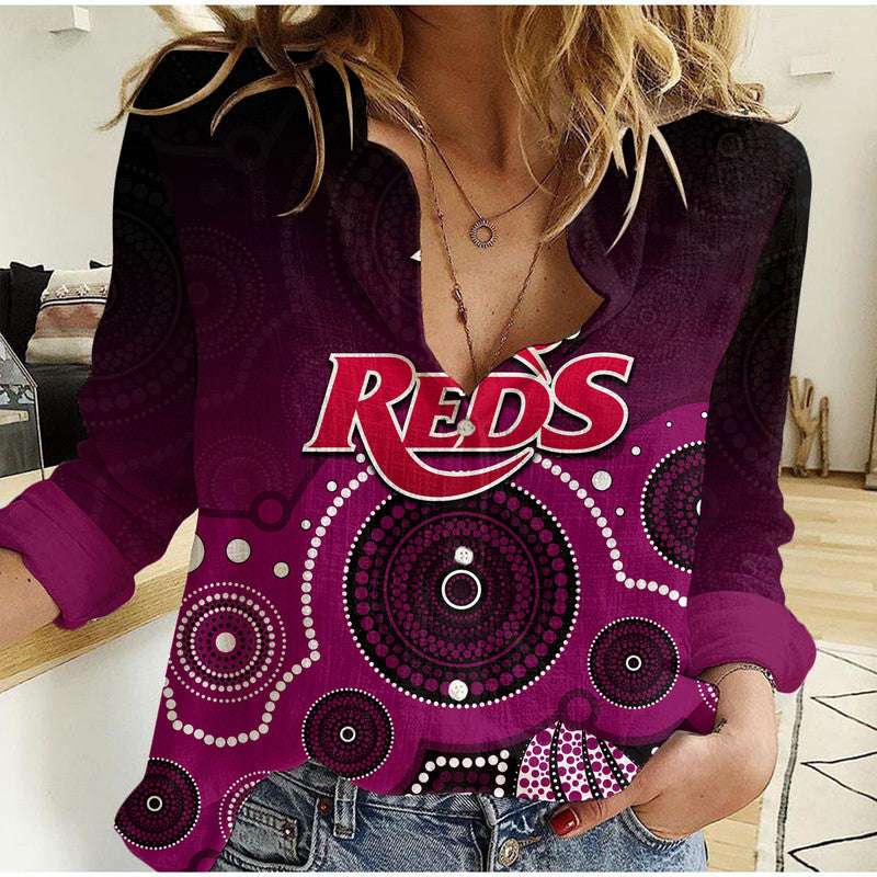 (Custom Personalised And Number) Super Rugby Queensland Reds Casual Shirt - Vibe Hoodie Shop