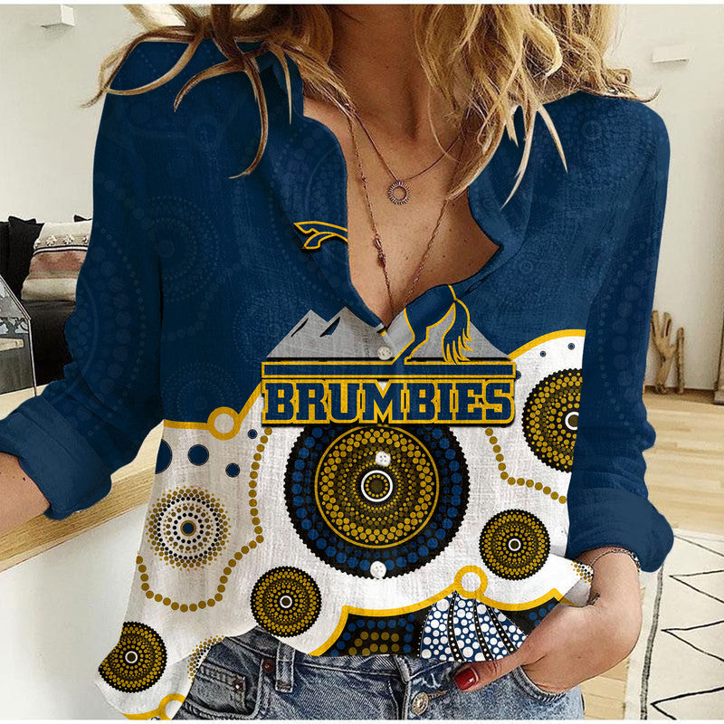 (Custom Personalised And Number) Super Rugby Brumbies Casual Shirt - Vibe Hoodie Shop