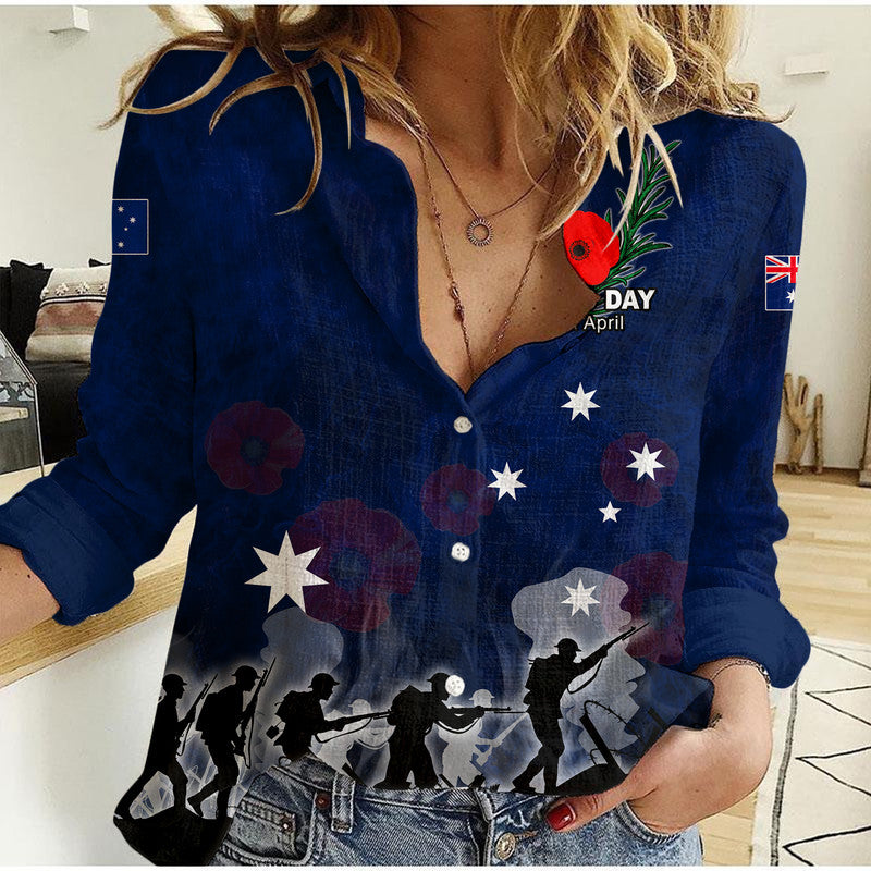 (Custom Personalised) Australia Anzac Day Casual Shirt Rosemary In Heart - Vibe Hoodie Shop