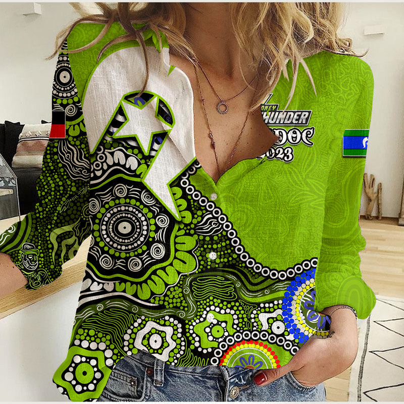 Sydney Thunder Cricket Casual Shirt NAIDOC 2023 Patterns - Vibe Hoodie Shop