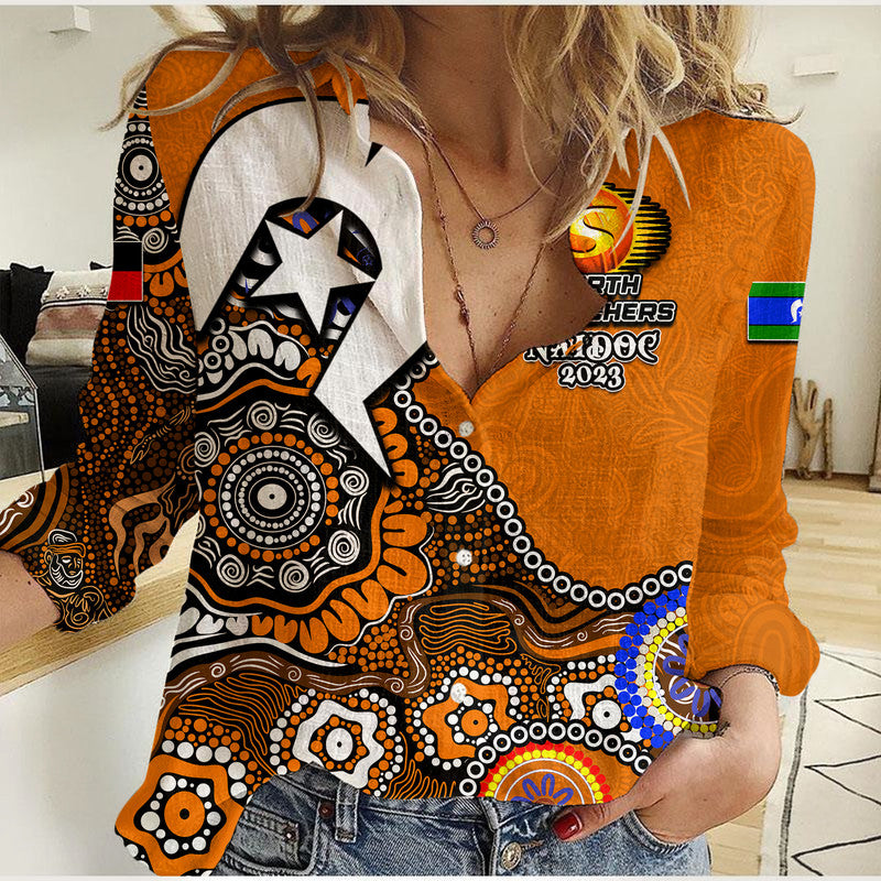 Perth Scorchers Cricket Casual Shirt NAIDOC 2023 Patterns - Vibe Hoodie Shop