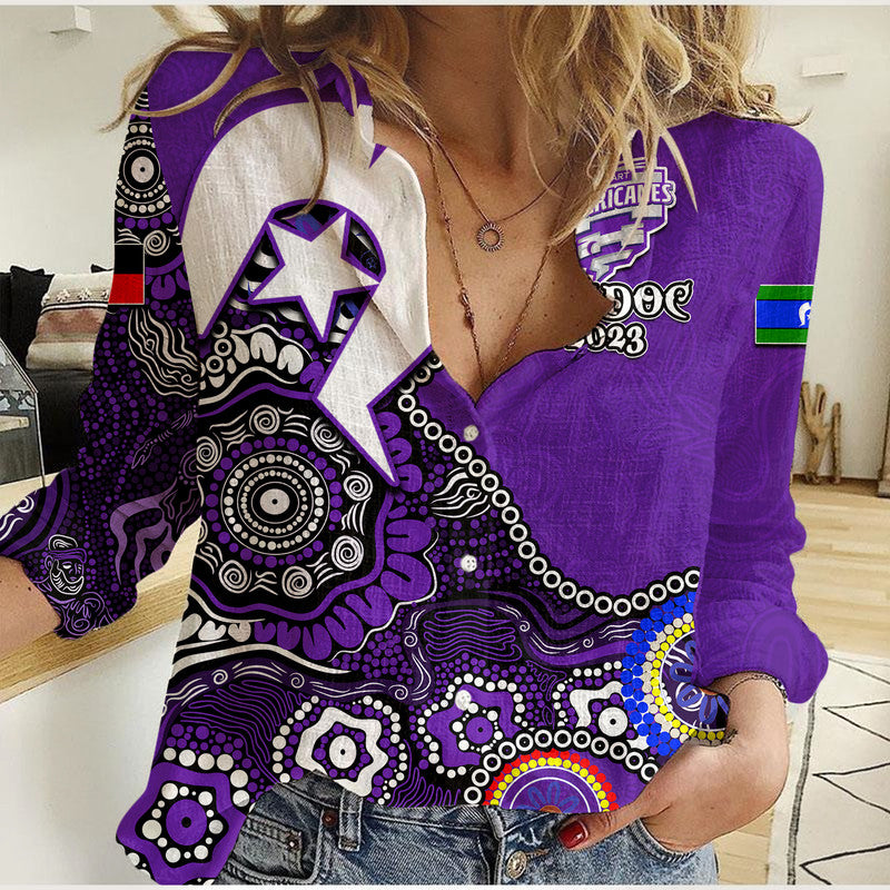Hobart Hurricanes Cricket Casual Shirt NAIDOC 2023 Patterns - Vibe Hoodie Shop