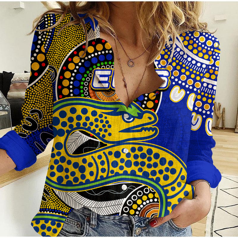 Eels NRL Aboriginal Casual Shirt - Vibe Hoodie Shop