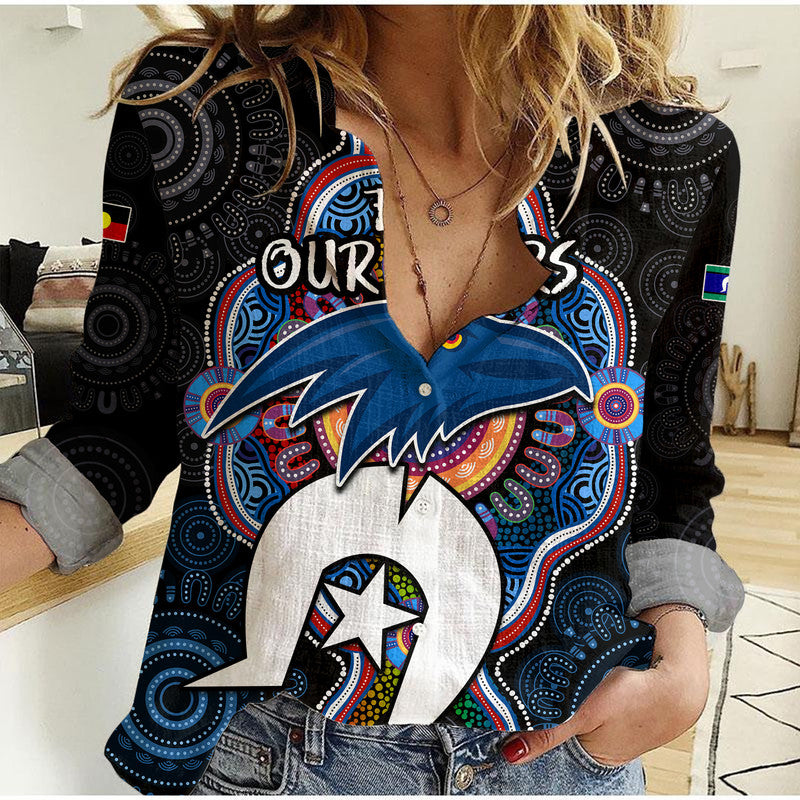 Crows Football NAIDOC Week 2023 Women Casual Shirt For Our Elders Indigenous - Vibe Hoodie Shop