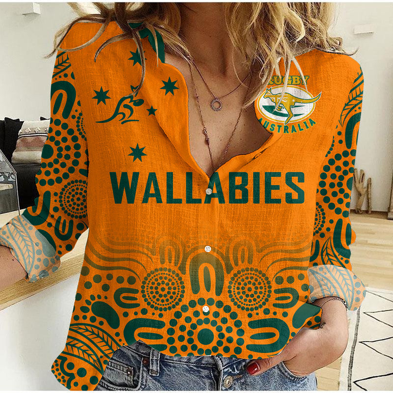 (Custom Personalised) Australia Rugby Wallabies Kangraroos Women Casual Shirt - Vibe Hoodie Shop