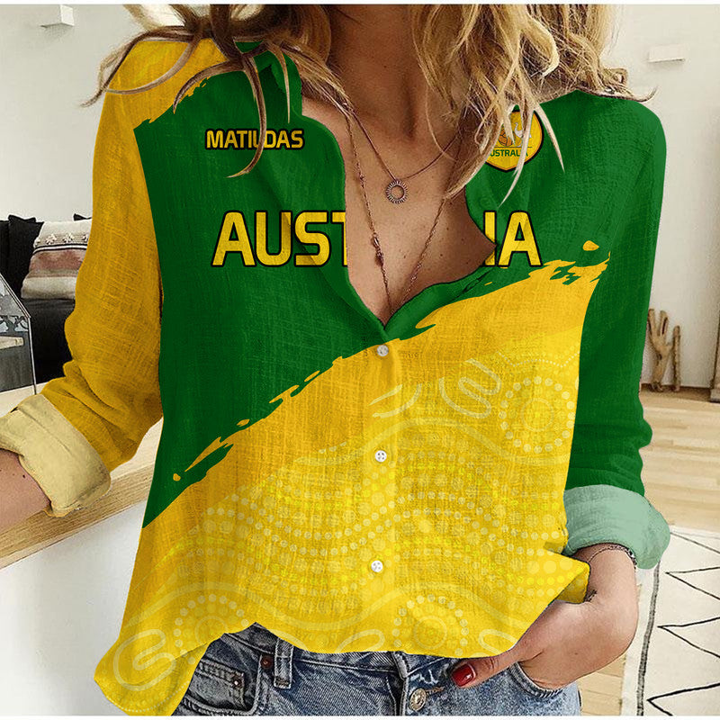 Australia Soccer Women Casual Shirt World Cup Football Matildas Female Socceroos - Vibe Hoodie Shop