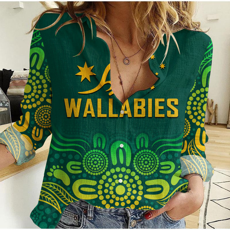 (Custom Personalised) Australia Rugby Wallabies Women Casual Shirt - Vibe Hoodie Shop