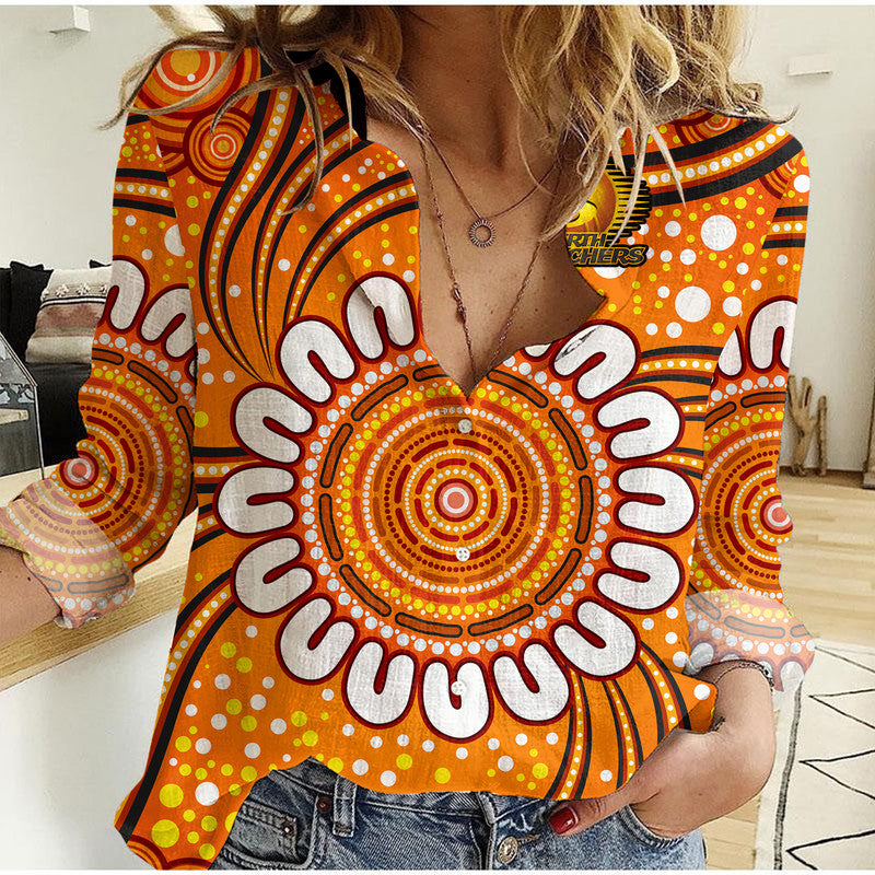 (Custom Personalised) Perth Scorchers Cricket Women Casual Shirt Aboriginal - Vibe Hoodie Shop