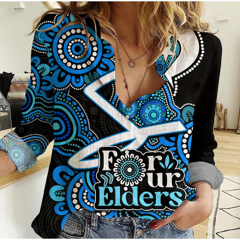 Adelaide Strikers Cricket Women Casual Shirt NAIDOC Torres Strait For Our Elders - Vibe Hoodie Shop