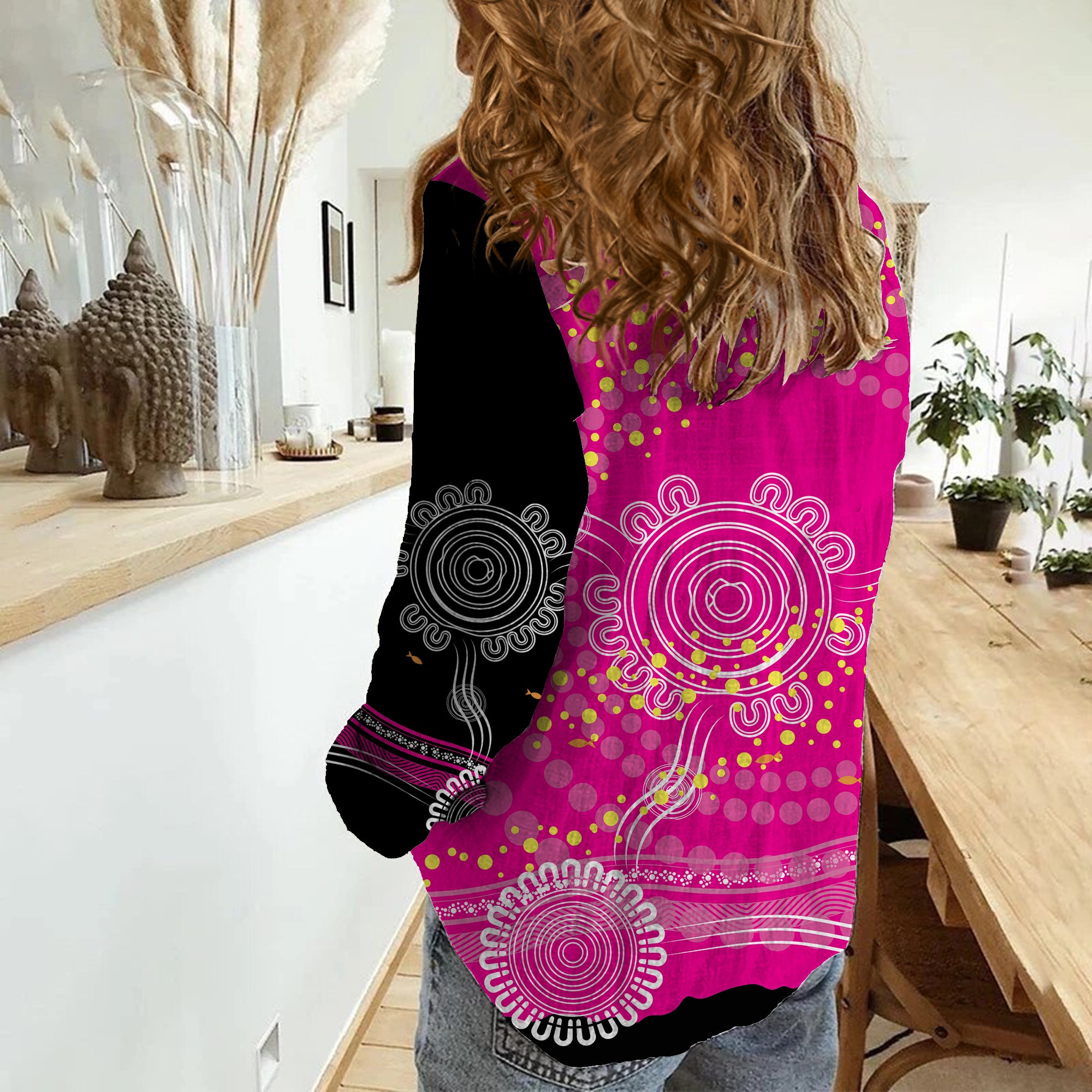 Sydney Sixers Casual shirt Cricket Dot Aboriginal Vibe - Vibe Hoodie Shop