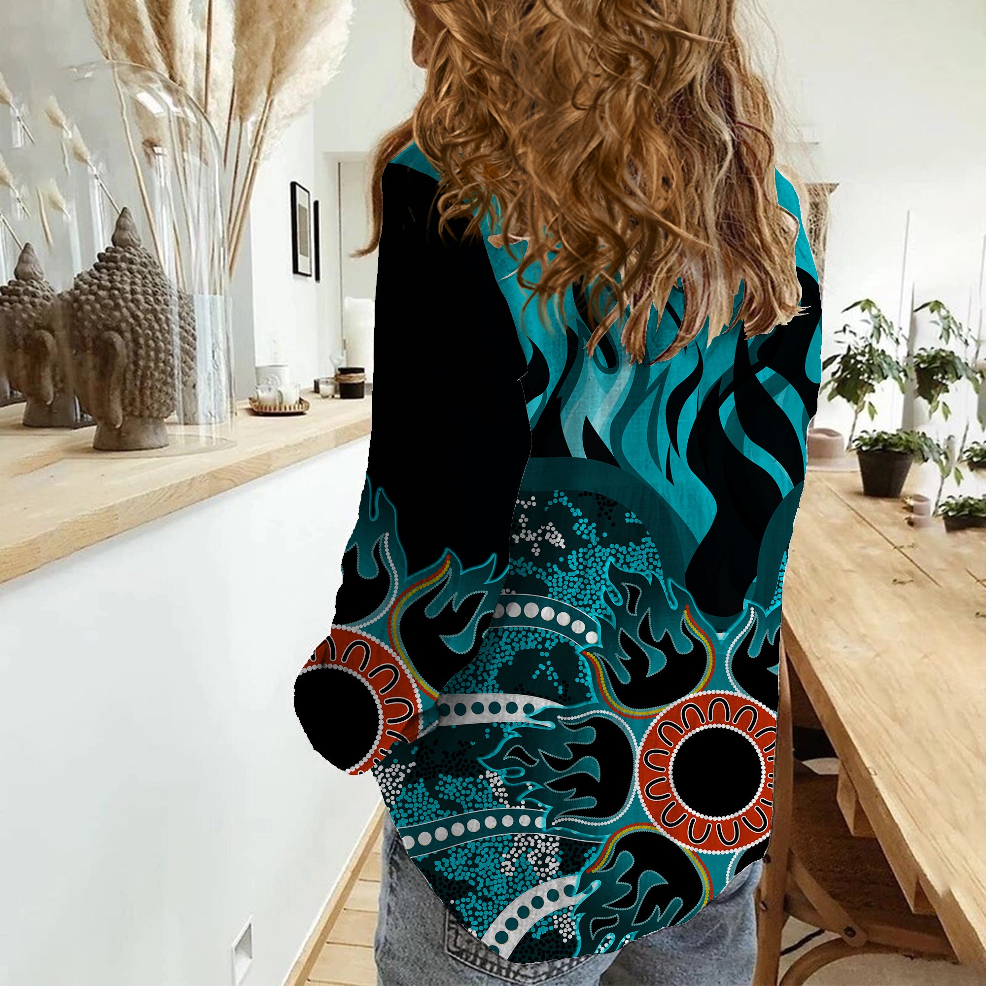 Brisbane Heat Casual shirt Cricket Dot Aboriginal - Vibe Hoodie Shop