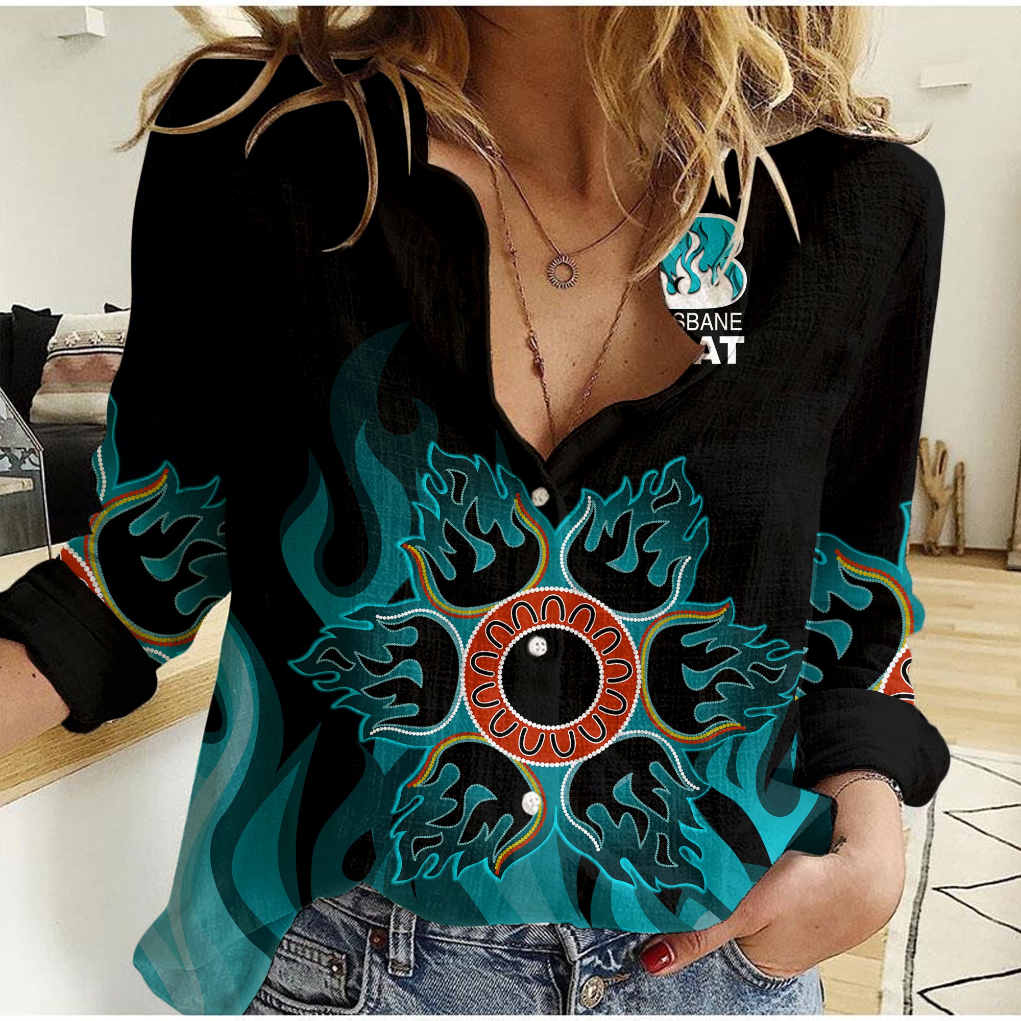 Brisbane Heat Casual Shirt Cricket Simple Style - Vibe Hoodie Shop