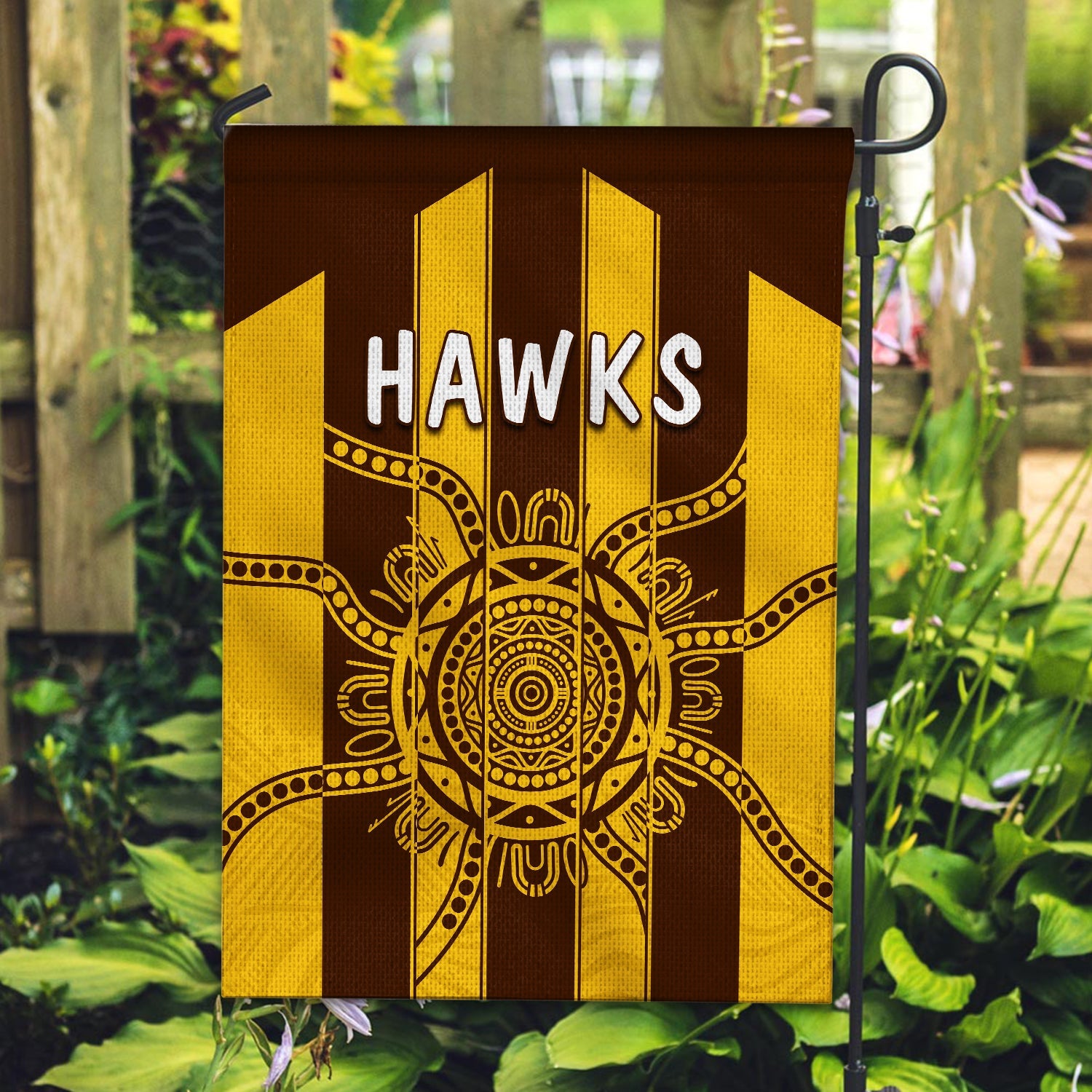 Hawks Indigenous Flag Hawthorn Football - Vibe Hoodie Shop